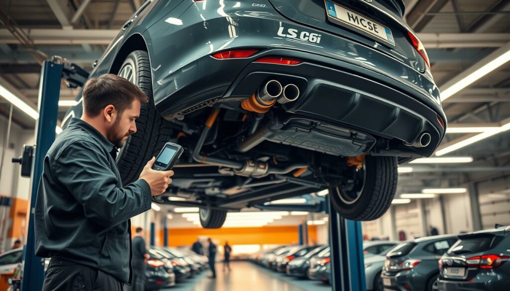 A-realistic-scene-of-a-vehicle-undergoing-an-annual-technical-inspection-set-in-a-well-lit-1024x585 Le contrôle technique annuel en 2025 : une fake news !