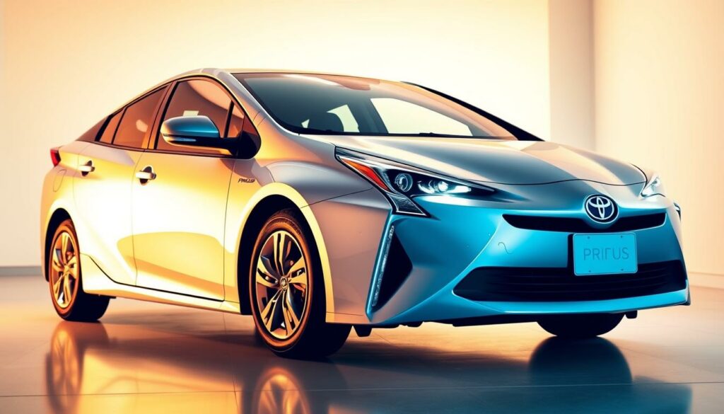 A-sleek-and-modern-Toyota-Prius-in-a-well-lit-showroom-showcasing-its-hybrid-powertrain.-The-1024x585 Quelle a été la première voiture hybride ?