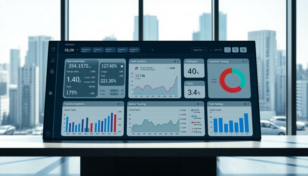 A-high-resolution-photorealistic-image-of-a-professional-fleet-management-dashboard-featuring-1024x585 Gestion de flotte professionnelle : Les avantages des cartes carburant