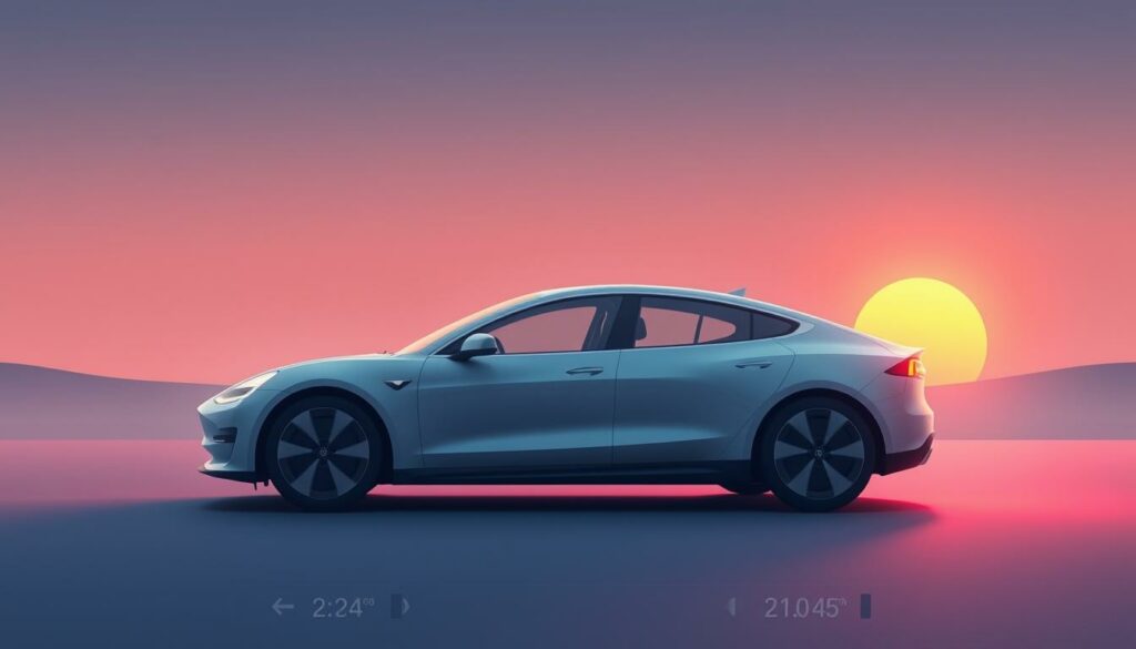 A-serene-minimalist-illustration-of-an-electric-vehicles-range-capabilities.-Set-against-a-1024x585 Quelles sont les meilleures voitures électriques de 2025 : nouveautés et classement