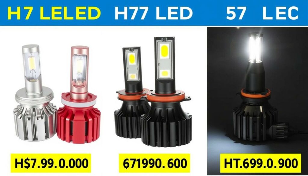 Image-dampoules-LED-H7-homologuees-avec-differents-prix-1024x585 Ampoule LED H7 homologuée : pour quelle voiture ?